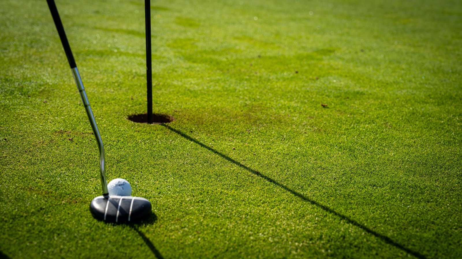 Golfball am Lochrand